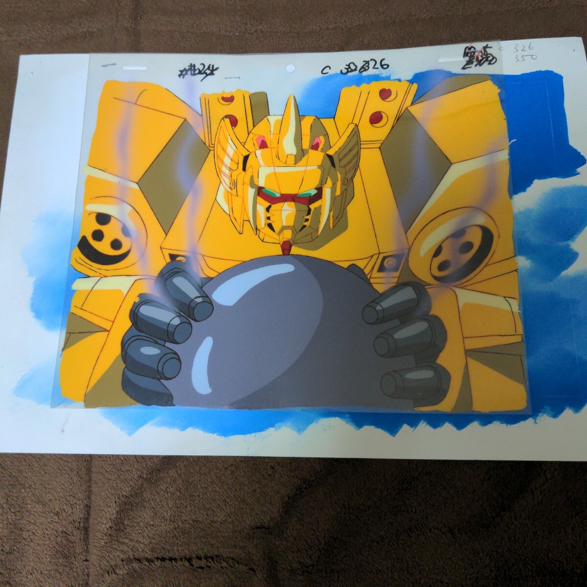 黄金勇者ゴルドラン セル画 直筆背景 直筆原画付拍卖