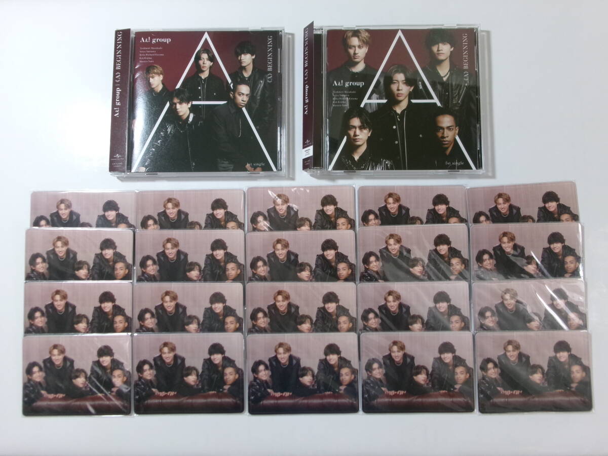 Aぇ! group 《A》 BEGINNING 初回限定盤A (CD+DVD)/ 通常盤 特典カード20枚(未使用) おまとめセット 中古品 即決 拍卖