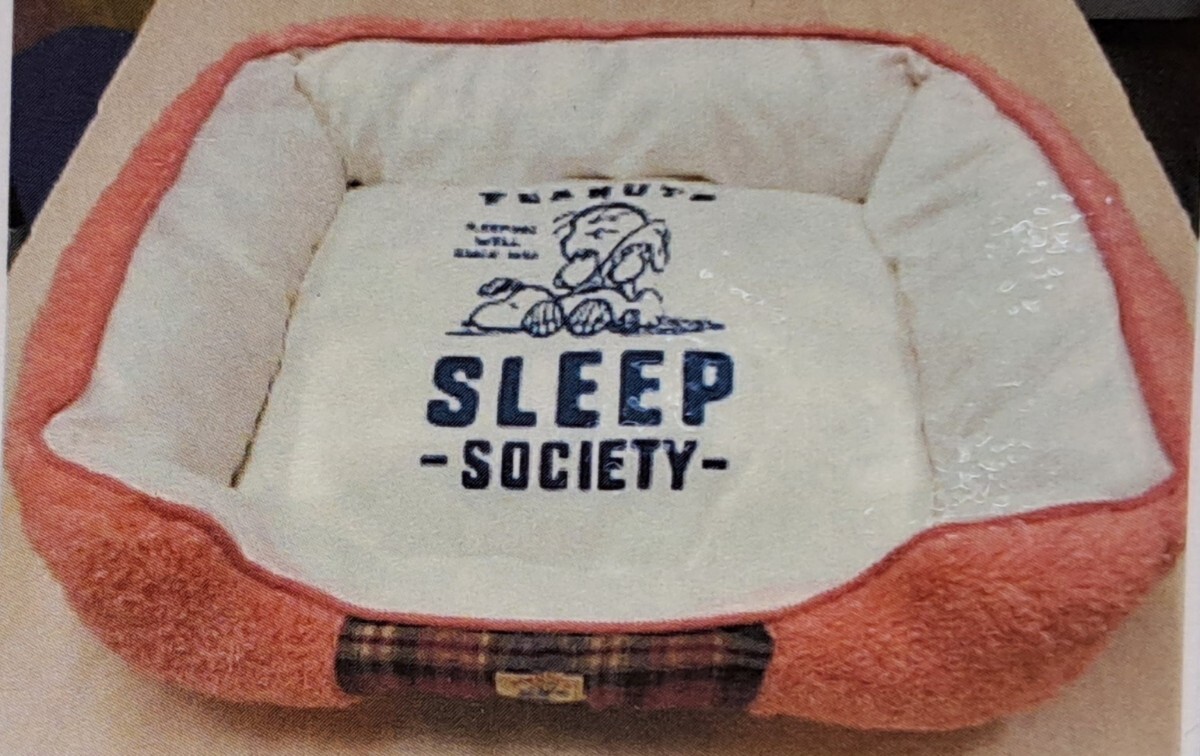 ★ピンク★白★スヌーピー★タータンチェック★Peanuts★犬★ベッド★フランネル★ボア★拍卖