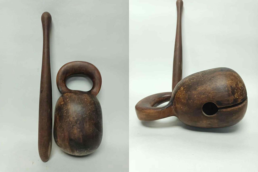 ▼渡鶴羽▼P779朝鮮珍品旧蔵 朝鮮美術 古高麗 高麗楠木木魚 朝鮮仏教古美術拍卖