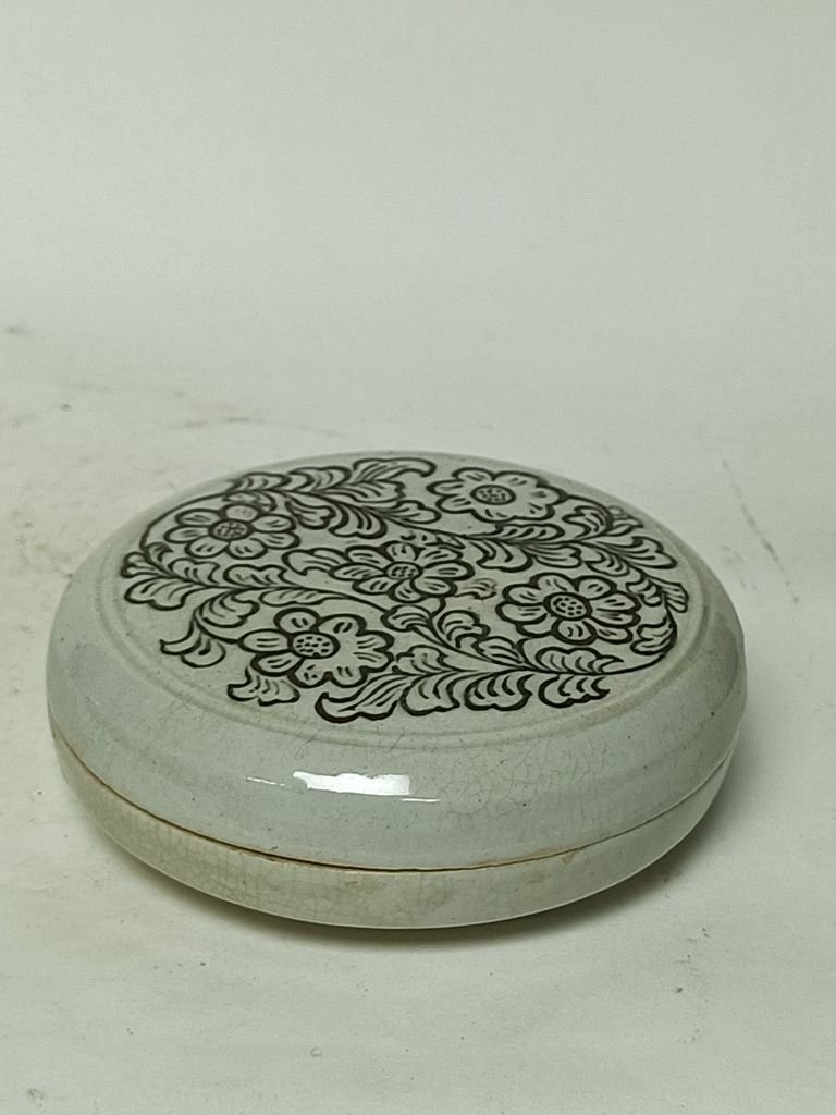 ▼渡鶴羽▼P714朝鮮古美術 朝鮮古陶 高麗磁 古高麗 李朝時代 高麗白磁蓋盒拍卖