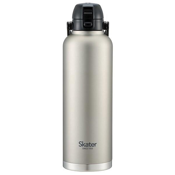 ハンドル付 ワンプッシュ ステンレスボトル 2000ml 水筒 2L 大容量 シルバー ダイレクト スケーター拍卖
