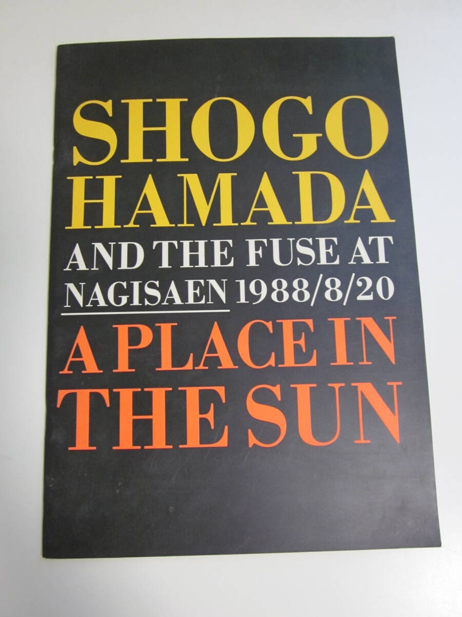 38か8515す 浜田省吾 A PLACE IN THE SUN パンフレット 1988年 汚れ、スレ有拍卖