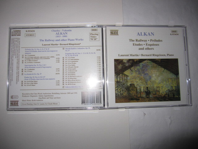 アルカン:鉄道(ピアノ曲集) ローラン・マルタン,ベルナルト・リンガイセン NAXOS拍卖