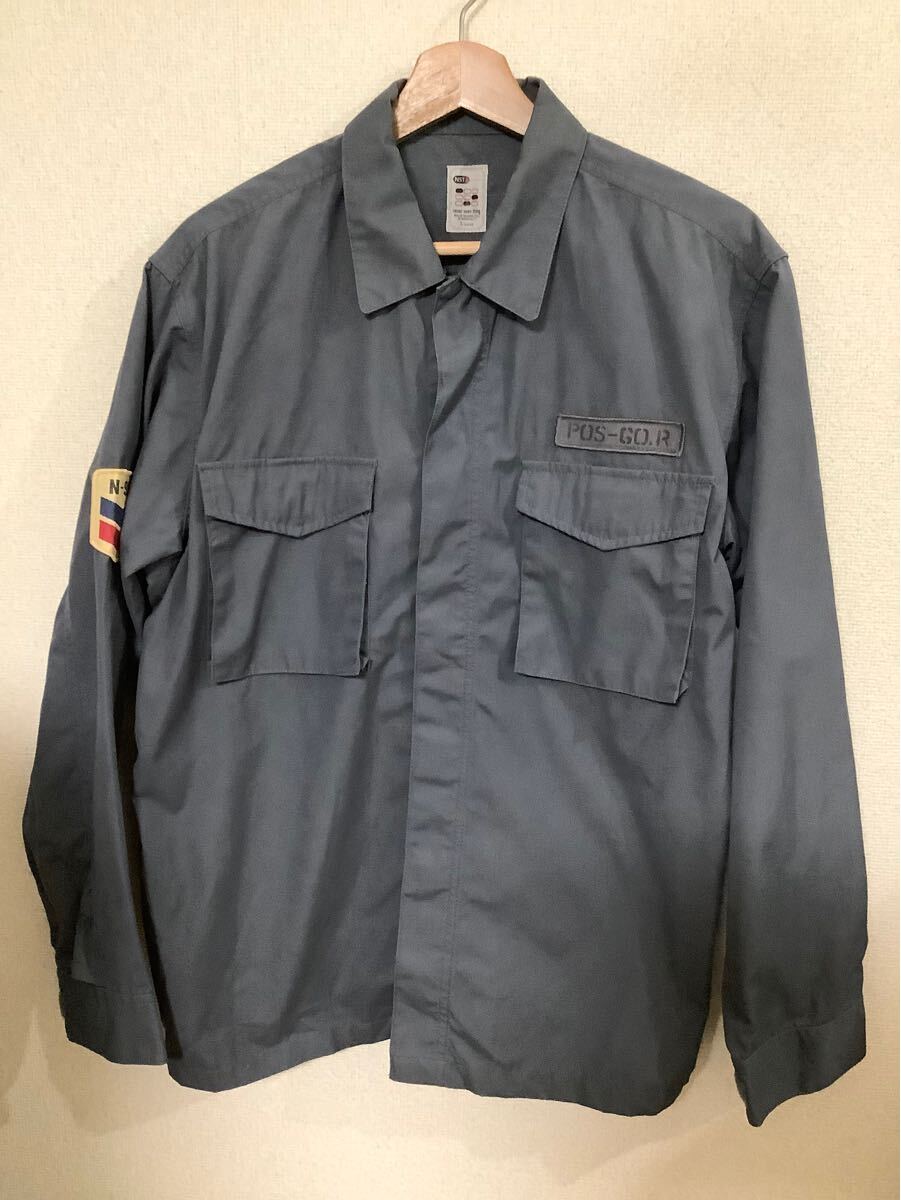 NST never seen thing ワークシャツ ミリタリーシャツ ストリート カジュアル グレー ビンテージ アメカジ メンズ 古着拍卖