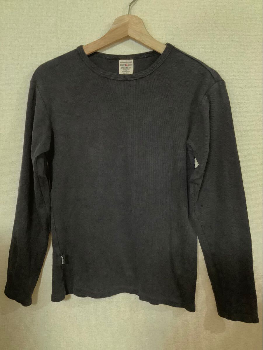 AVIREX USA アビレックス リブ編み 長袖カットソー トップス ブラック 長袖Tシャツ カジュアル アメカジ 古着拍卖