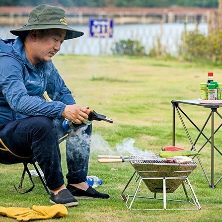 LRM4088★キャンプ ファイアグリル スチール 焚火台 焚き火 バーベキュー コンロ アウトドア 木炭拍卖