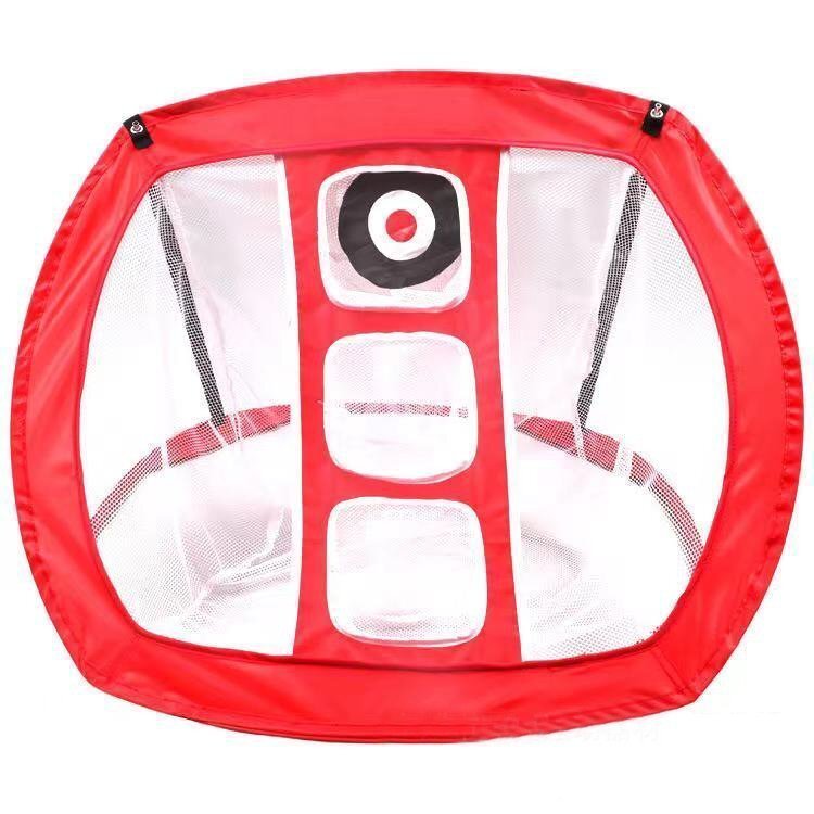 収納袋付き レッド ゴルフネット ゴルフ パター 練習用品 折り畳み 狙い 室内 3角度 アプローチネット チップイン ショット練習拍卖