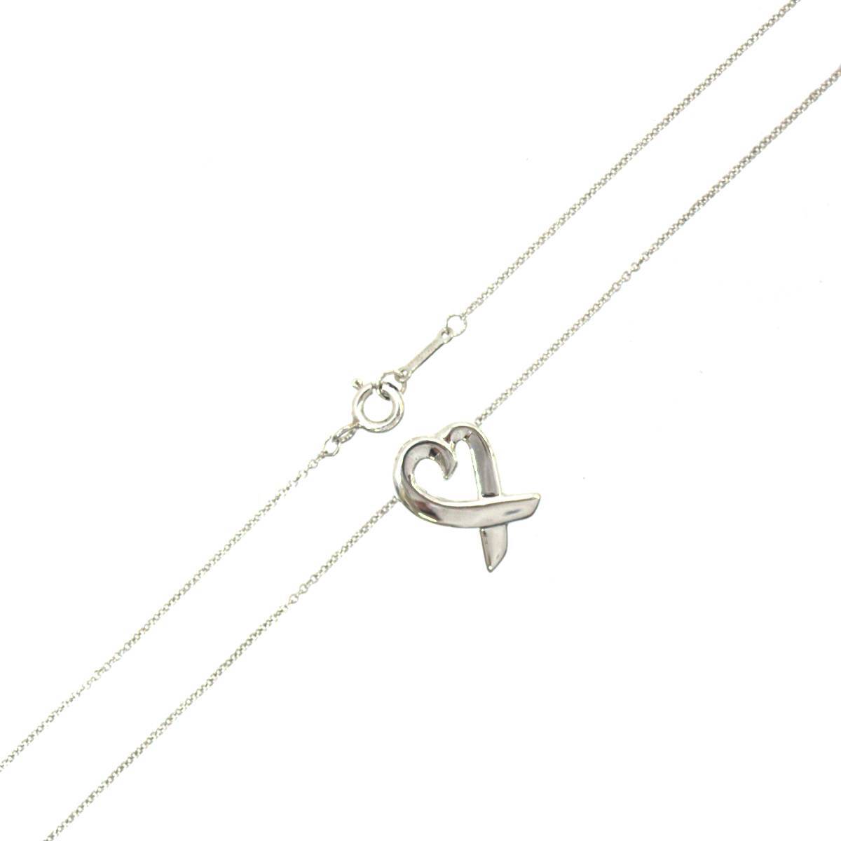 Tiffany&Co. /ティファニー ラビングハート ネックレス SV925 シルバー 41cm KA ABランク拍卖