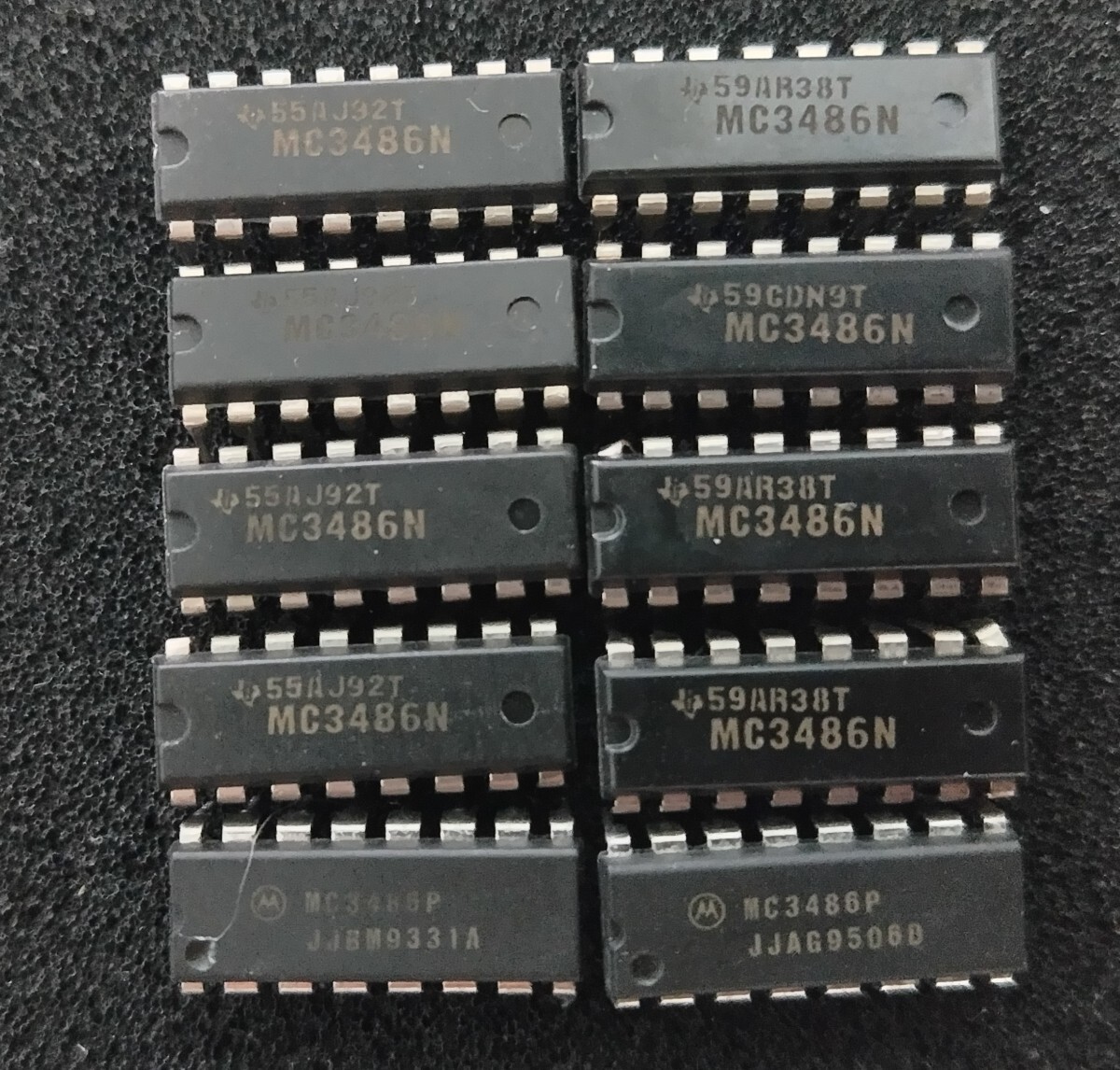 MC3486 (TI製8個、モトローラ製2個) 差動ドライバIC(計10個セット) RS422 RS485拍卖