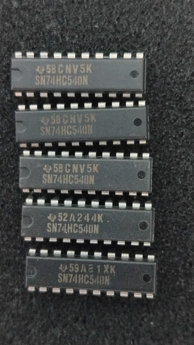 SN74HC540N TI製 8回路スリーステートバッファIC  (5個セット) 74LS540拍卖