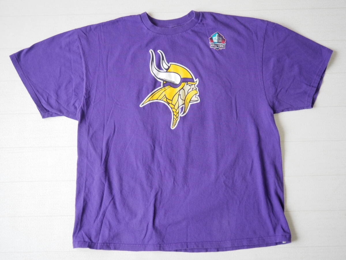 NFL TEAM APPAREL USA直輸入 古着 半袖 ミネソタ・バイキングス クリス・カーター Tシャツ メンズ 2XL パープル 中古 トップス拍卖