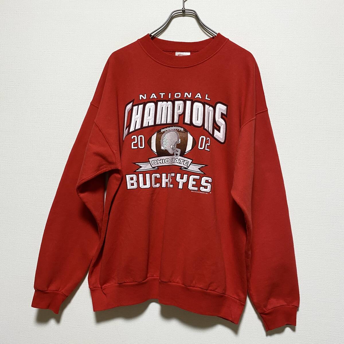 アメリカ古着 2002年製 オハイオ大学 トレーナー スウェット カレッジ アメフト ヴィンテージ Lサイズ 【W31】拍卖