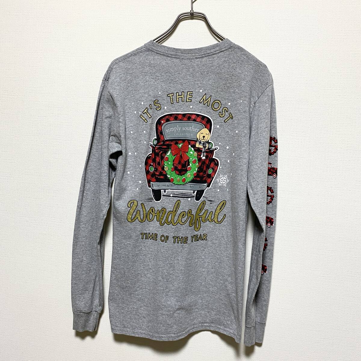 アメリカ古着 simply southern 犬 アニマル 長袖 Tシャツ ロンT US古着 クルーネック Sサイズ 【W65】拍卖