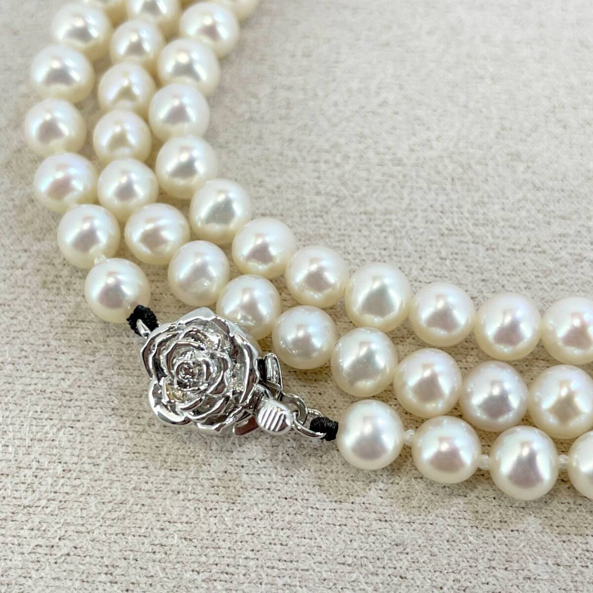ベビーパール ロング ネックレス シルバー金具 /24-2499M拍卖