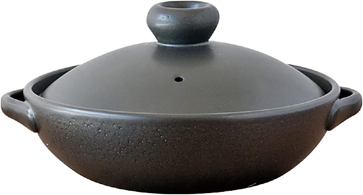 耐熱 耐久性を持つ 四日市の伝統工芸品である 萬古焼 土鍋 浅型 平手 9号サイズ 3~4人用 直径28cm 容量2000ml拍卖