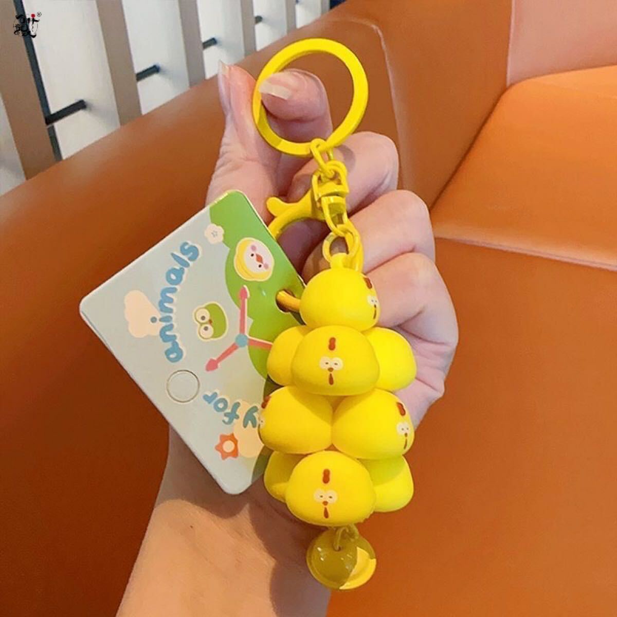 重ねている小さいな黄鶏 キーホルダー バッグストラップ拍卖
