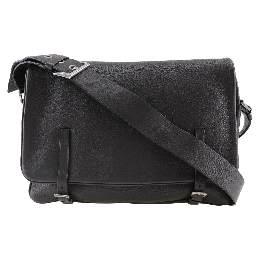 PRADA プラダ メッセンジャーバッグ ショルダーバッグ カーフ 茶 メンズ【I191824122】中古拍卖