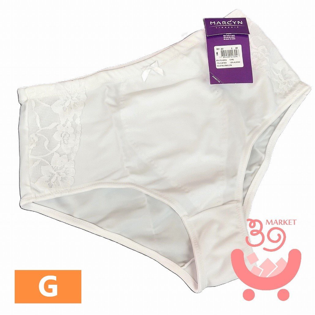マルシン MARCYN ブラジリアン フルバックショーツ 481 G (large) 白 ホワイト 下着 パンツ 新品 お腹サポートショーツ ♪st1352 拍卖