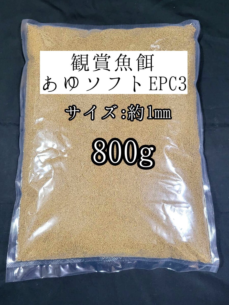 観賞魚餌 約1mm あゆソフトEPC3号 800g 金魚 錦鯉 熱帯魚 東錦 土佐錦 コリドラス らんちゅう拍卖