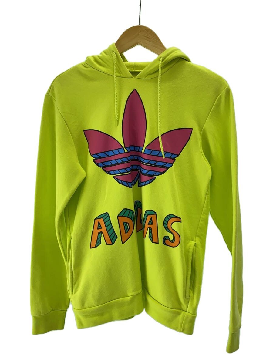 adidas◆adidas/パーカー/S/イエロー/ジェレミースコット/汚れ有拍卖