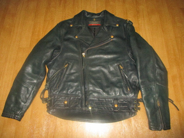 KADOYA HEAD FACTORY カドヤ 普通系 本革・W・ダブルレザージャケット サイズ不明(LL相当) 美中古拍卖