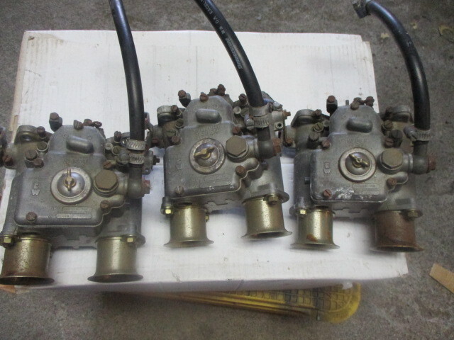 イタリア・ウェーバー40・規制前・ファンネル付き 当時物 3基 美中古 L型・L28・ハコスカ・ケンメリ・ジャパン旧車拍卖