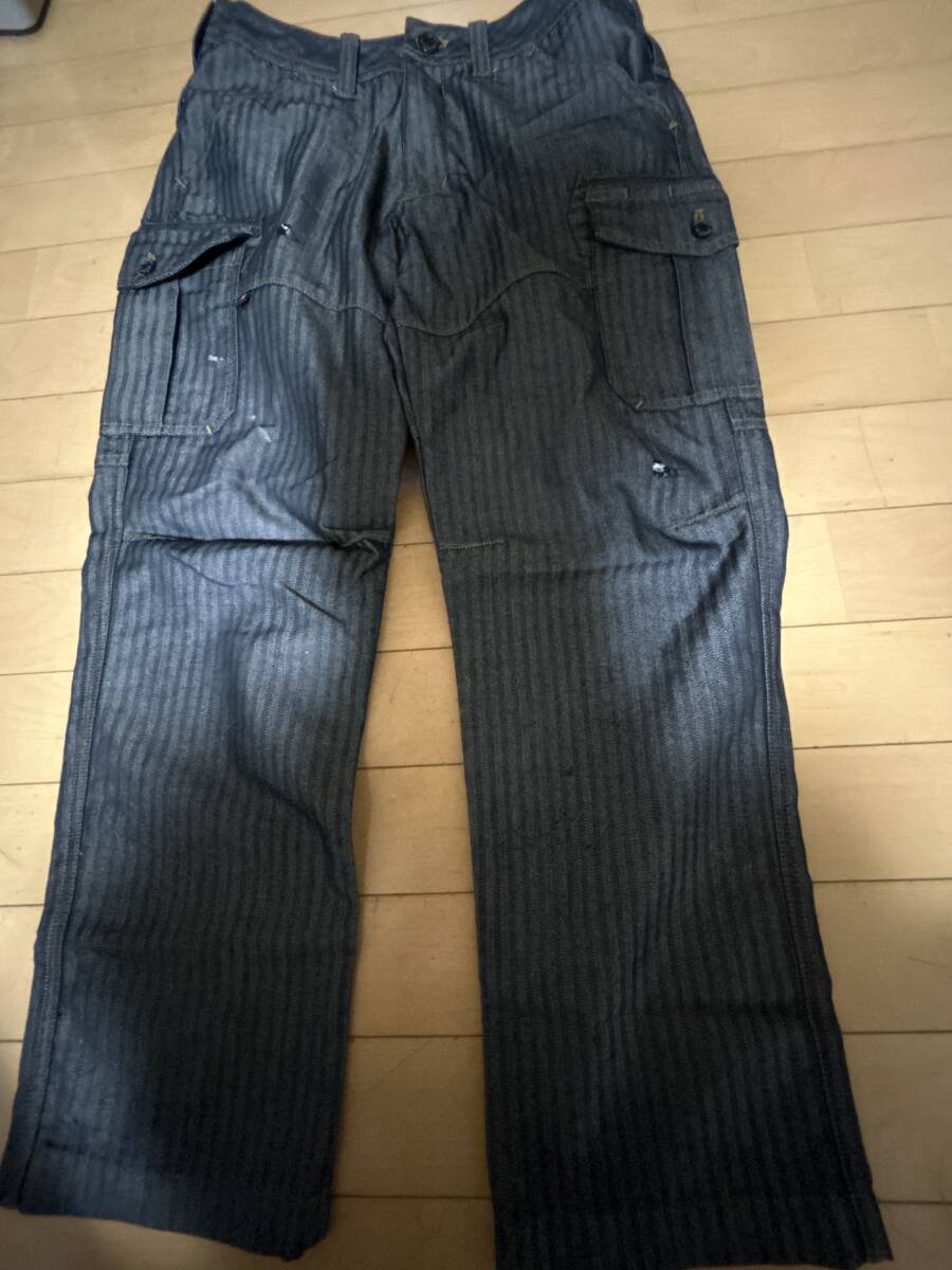 BURTLEバートルインディゴレディースカーゴパンツLサイズ(W68)作業着拍卖