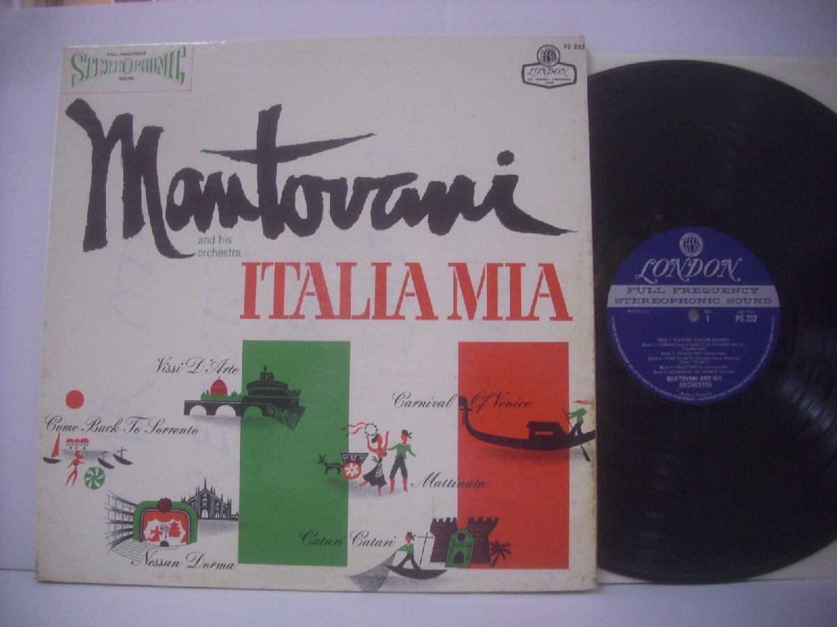 ■ 輸入USA盤 ダブルジャケット LP MANTOVANI AND HIS ORCHESTRA / ITALIA MIA マントヴァーニ ムード 1961年 LONDON PS 232 ◇r60916拍卖