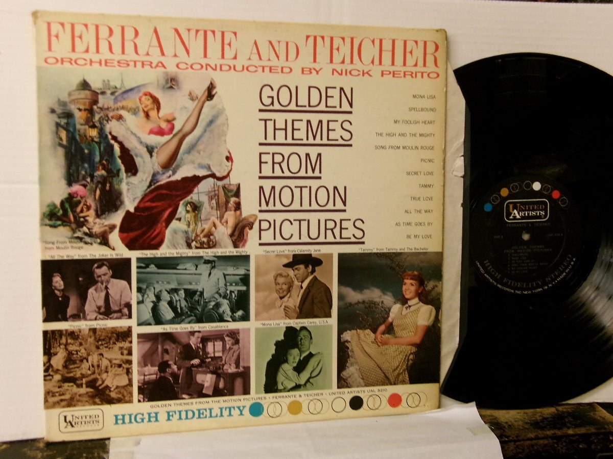 ▲LP FERRANTE & TEICHER フェランテとタイシャー / GOLDEN THEMES FROM MOTION PICTURE 輸入盤 UNITED ARTISTS UAL-3210 ムード◇r60127拍卖