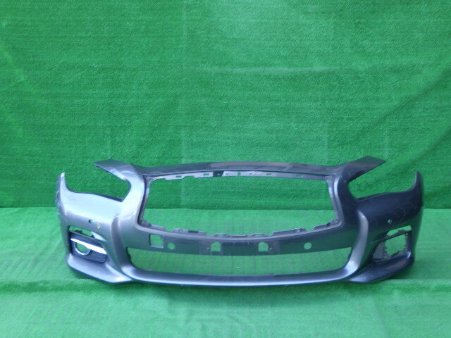 YV37 ZV37 HV37 HNV37 前期 スカイライン 純正フロントバンパー 右フォグカバー付 V37型 グレー 62022 4HB0H拍卖