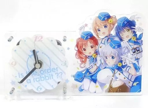 ご注文はうさぎですか マルイ ご注文はOIOIですか アクリル時計 ココア チノ マヤ メグ Flight Attendant ver. 未使用品 ごちうさ 置き 拍卖