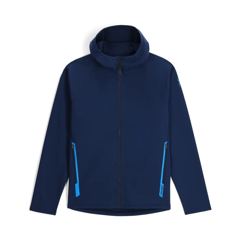 夏のボーナスセール!25SPYDER Gridweb ShellFleece Hoodie COLOR:TNV/TRUE NAVY SIZE:US-L/ほぼJP-XL相当 定価¥31800 拍卖