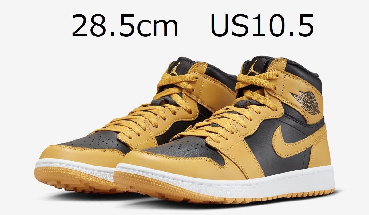 28.5cm Nike Air Jordan 1 High Golf Pollen US10.5 ナイキ エアジョーダン1 ハイ ゴルフ パラン OG Yellow Ochre Travis Scott DQ0660-700拍卖