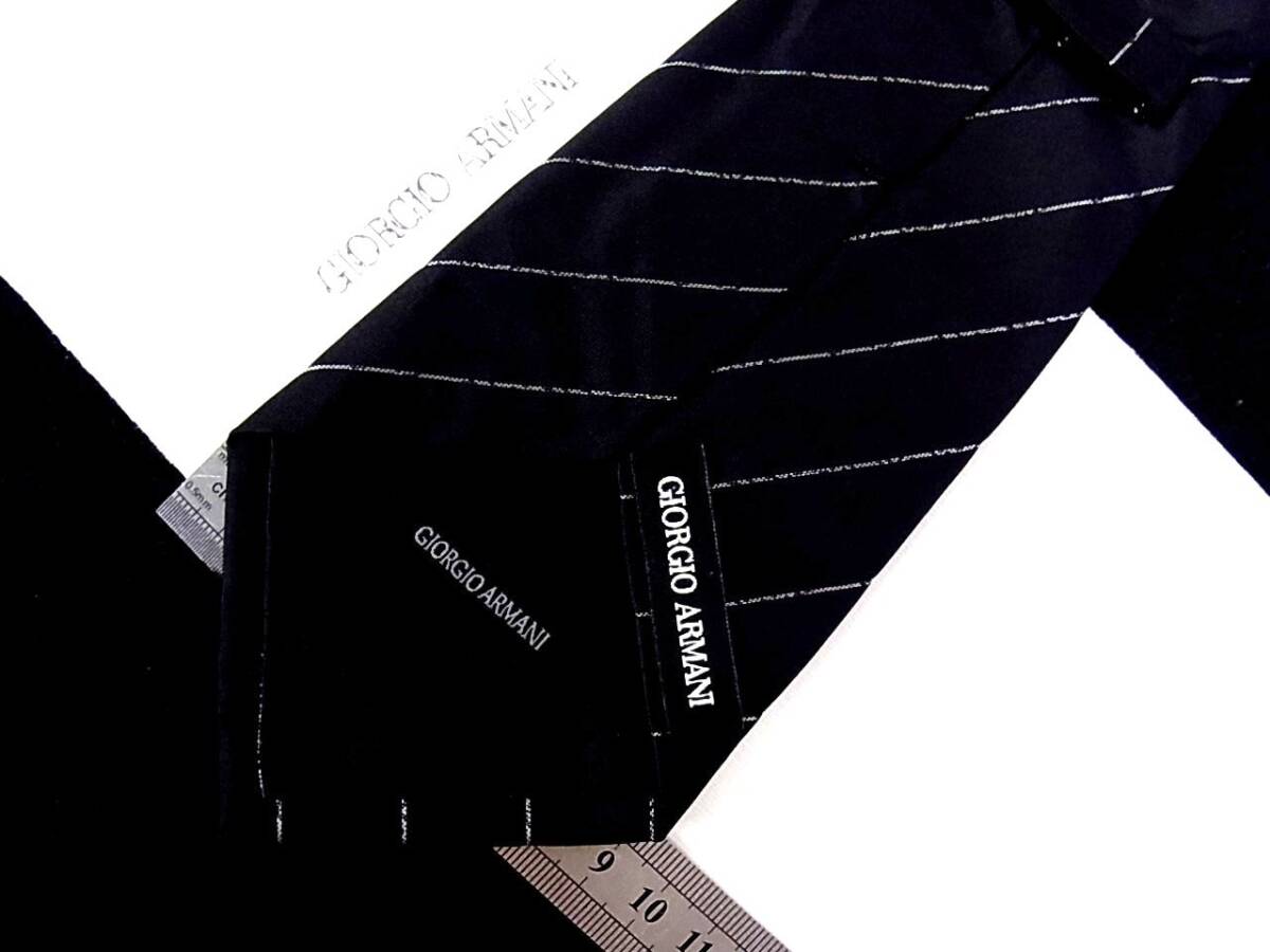 ★*:.【新品N】0393 【最高級 黒タグ】ジョルジオ アルマーニ【ストライプ 柄】 ネクタイ拍卖