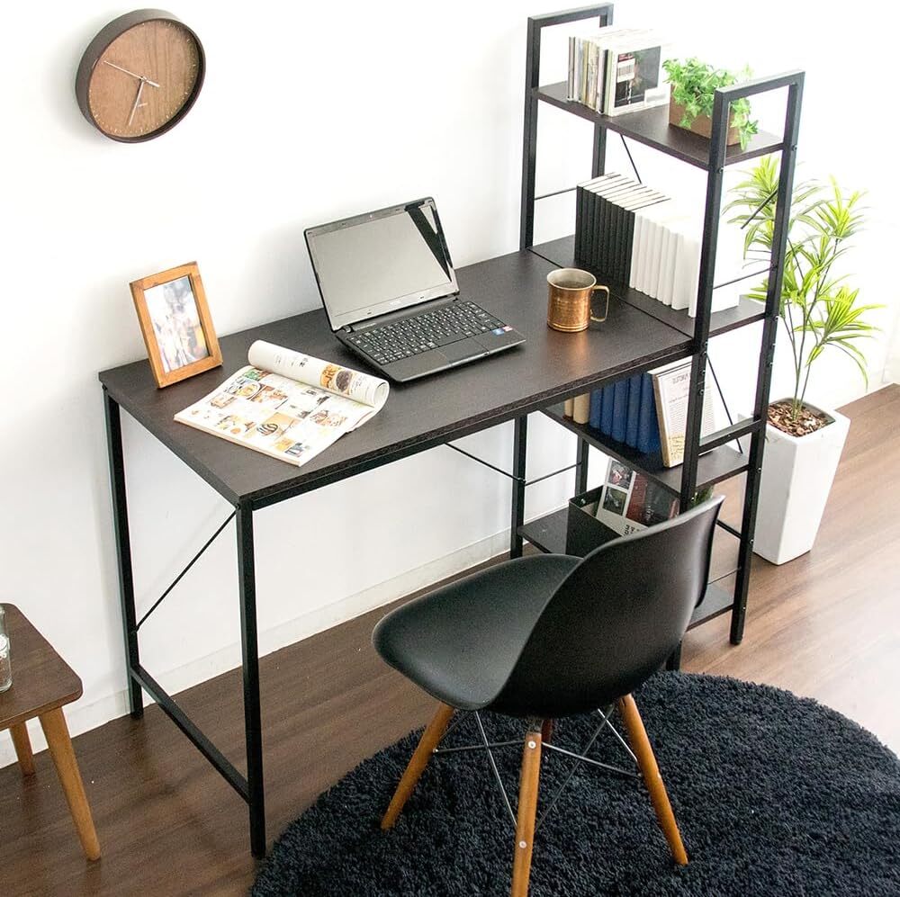 【新品】 アイリスプラザ パソコンデスク デスク収納 整理 ラック付きデスク オフィス 机 PCデスク拍卖