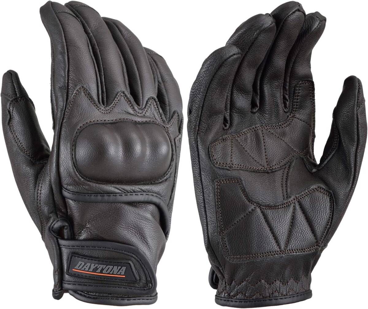 【新品】 デイトナ バイク用 グローブ 春夏秋冬 本革 ハードプロテクター ゴートスキン プロテクターグローブ ラウン XL拍卖