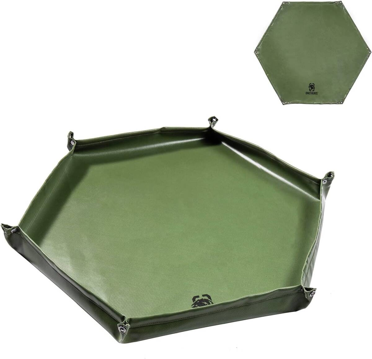 【新品】 OneTigris 焚き火シート 自立型防炎シート 六角スパッタシート 両面シリコン加工 拍卖