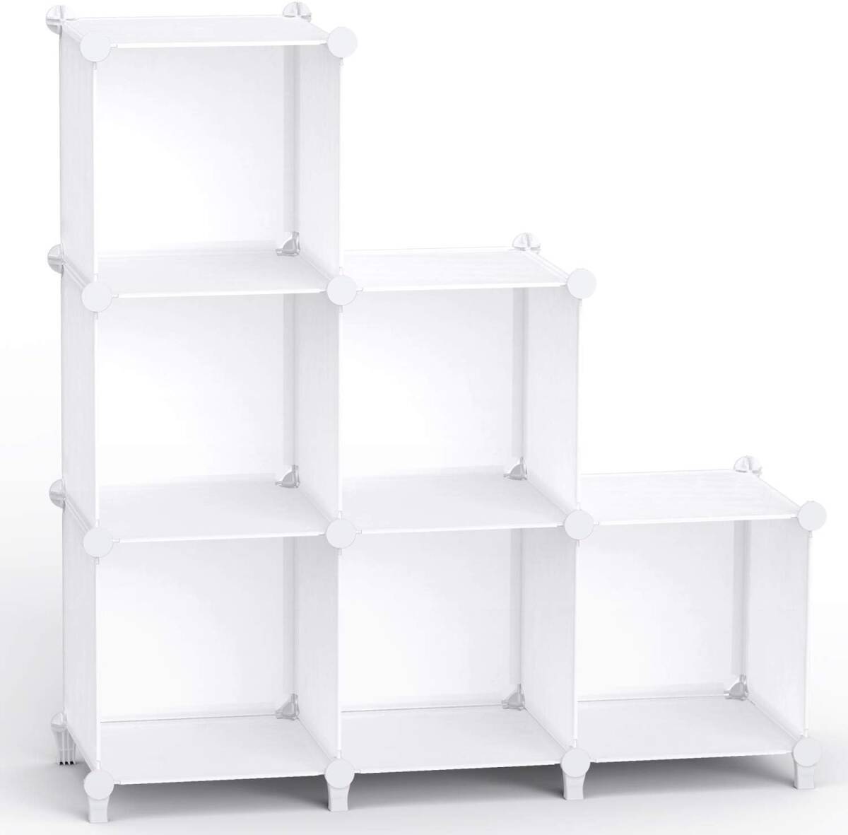 【新品】チチロバ(TITIROBA) 本棚 収納棚 組み立て式 棚 ラック 大容量 整理棚収納 ボックス 6ボックス ZW-02 色:ホワイト拍卖