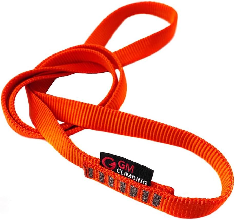 【新品】 GM CLIMBING UIAA CE 認証 22kN 16mm ナイロンスリング ランナー クライミングスリング 色:オレンジ サイズ:30cm x 1本入り拍卖