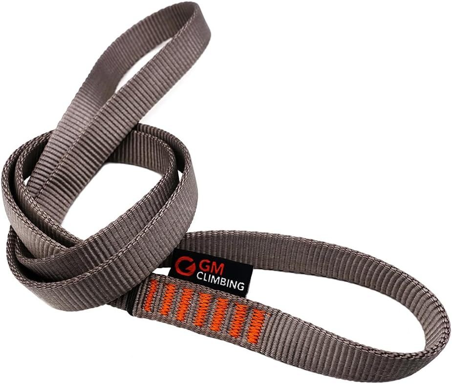 【新品】 GM CLIMBING UIAA CE 認証 22kN 16mm ナイロンスリング ランナー クライミングスリング 色:グレー サイズ:120cm x 1本入り拍卖