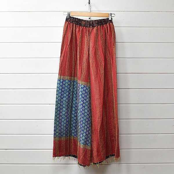 新品 WONDER FULL LIFE ワンダフルライフ シルク パンツ 刺し子 neo kantha roomu pants|24i2663拍卖
