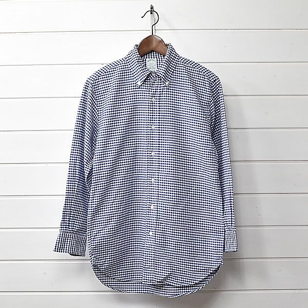 ブルックスブラザーズ ギンガムチェック BDシャツ 15-31 ホワイト ブルー Brooks Brothers|24j1018拍卖