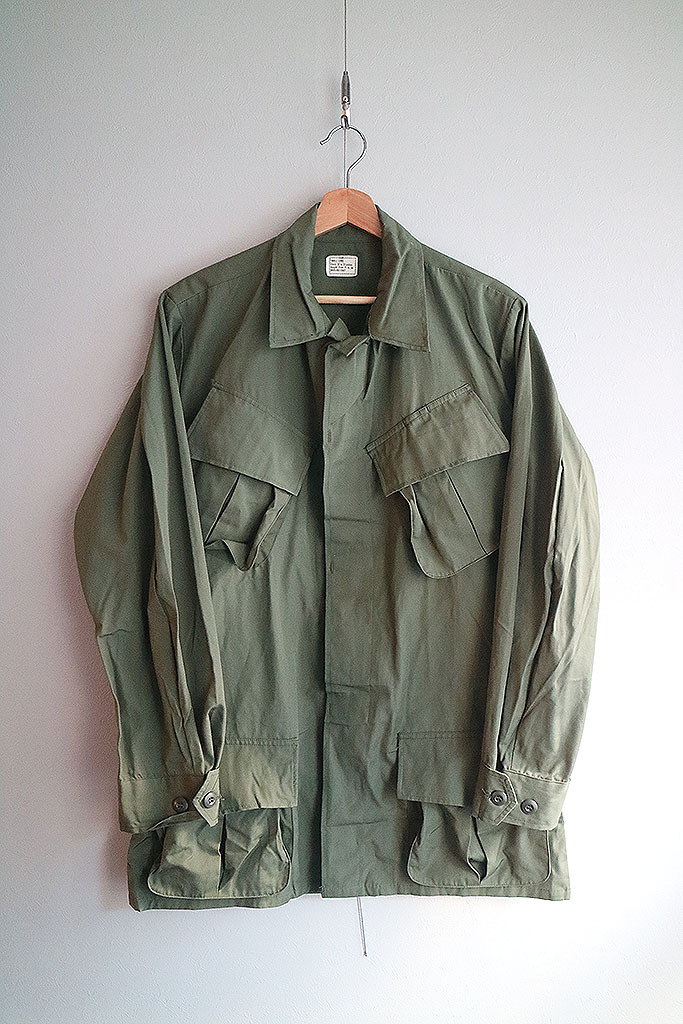 60's US.ARMY Jungle Fatigue Jacket アメリカ軍 ジャングル ファティーグ ジャケット 3rd コットンポプリン オリーブ S-L拍卖