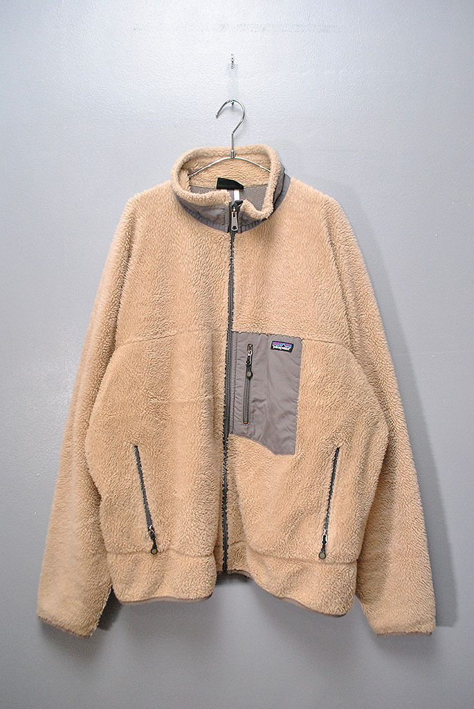 00's patagonia Retro-X Jacket パタゴニア/レトロX/フリースジャケット/ボア/ベージュ/USA製/XXL拍卖