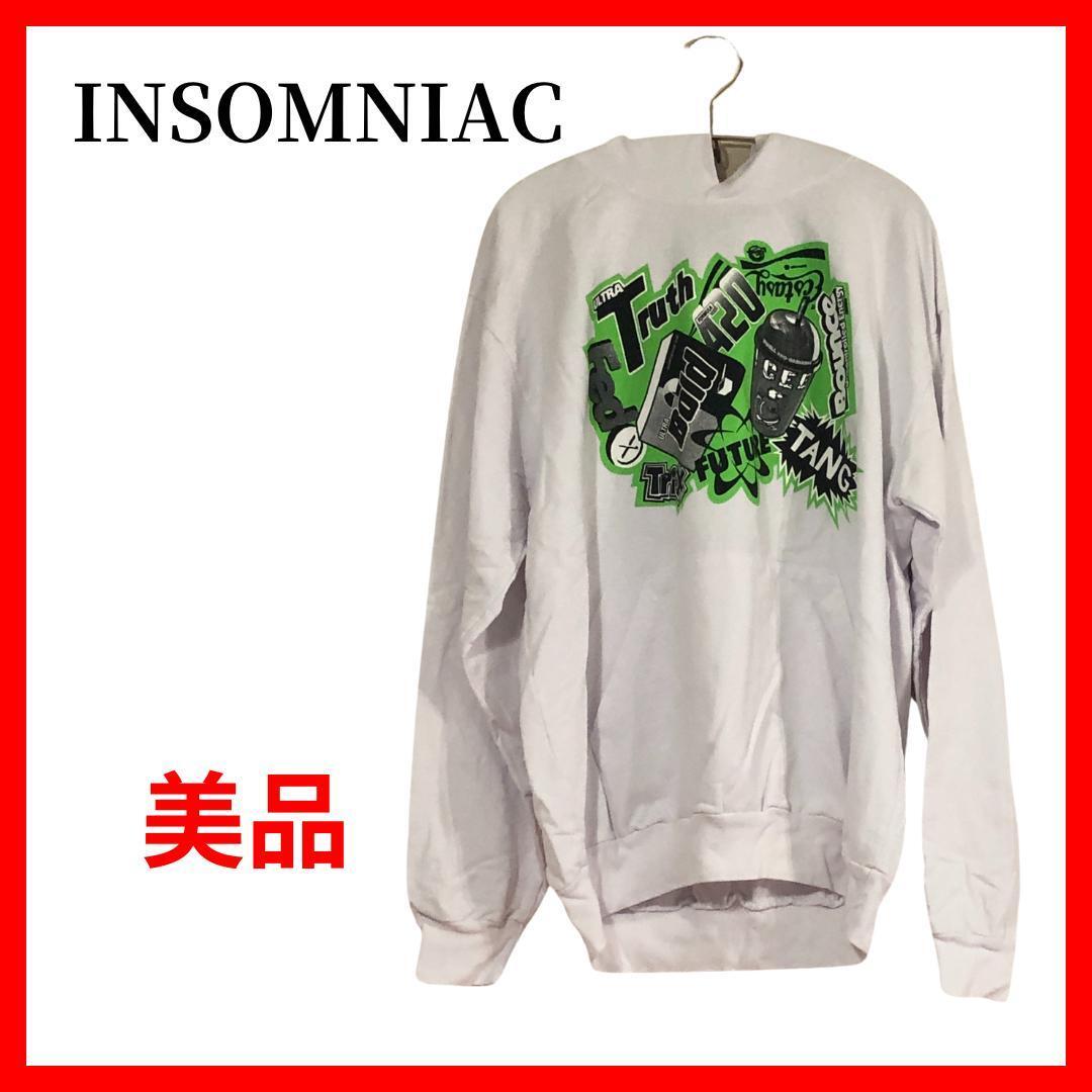 希少INSOMNIAC パーカー メンズ インソムニアック ホワイト B419拍卖