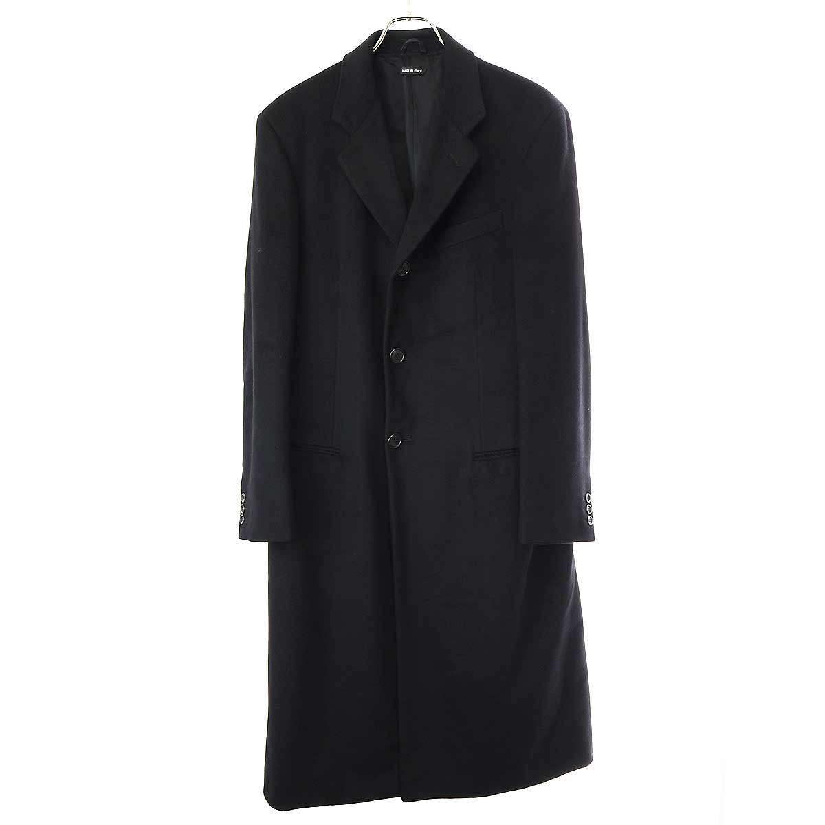 GIORGIO ARMANI ジョルジオアルマーニ カシミヤチェスターコート ブラック ITZKX4ZNI3NG拍卖