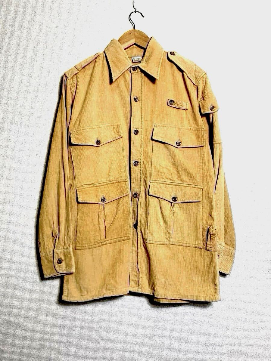 80s ビンテージ マルチポケット コーデュロイ サファリシャツ ブッシュ ハンティング ジャケット /ガイガー フィルソン ウールリッチ 拍卖