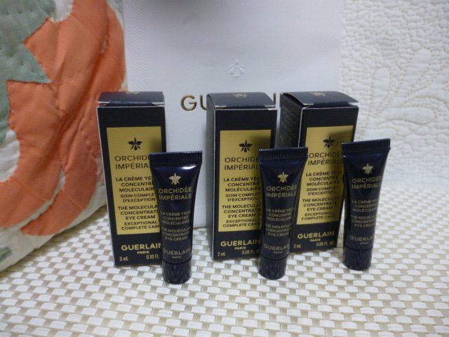 未使用 GUERLAIN☆ゲラン オーキデ アンペリアル ザ コンセントレート アイクリーム<アイ&リップクリーム>2ml×2 3ml×1 7ml分拍卖
