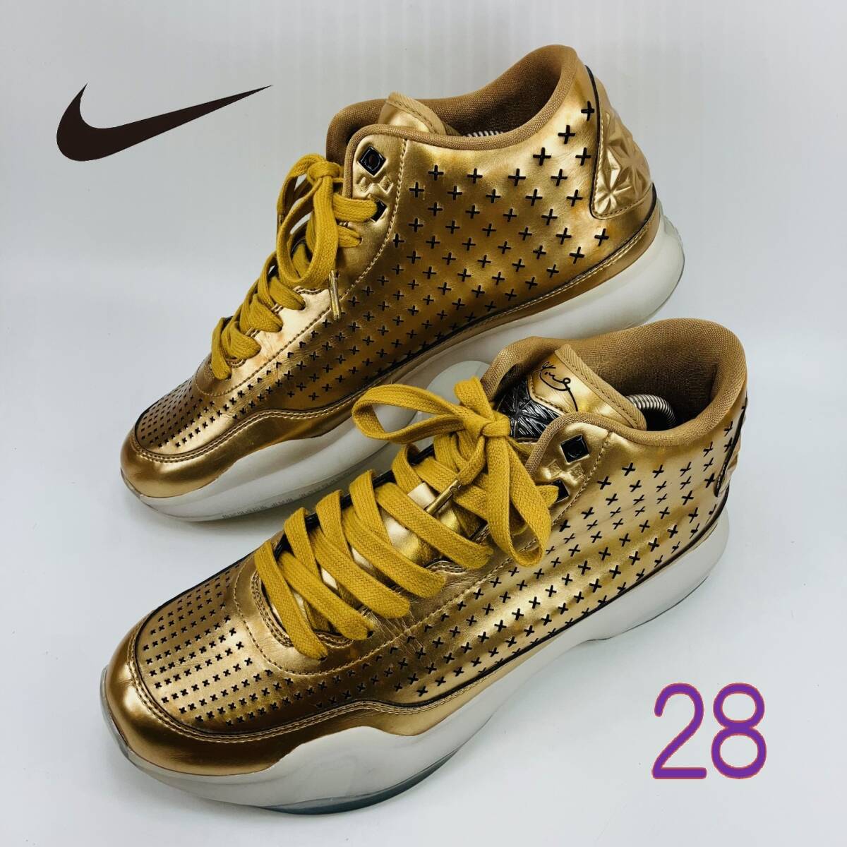 【Bランク】【現状美品】【洗濯除菌済】【海外限定】【レア】Nike Kobe 10 EXT Liquid Gold/コービー 10  (802366-700) 28 US10拍卖